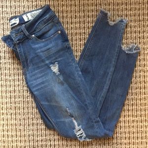 Distressed jeans